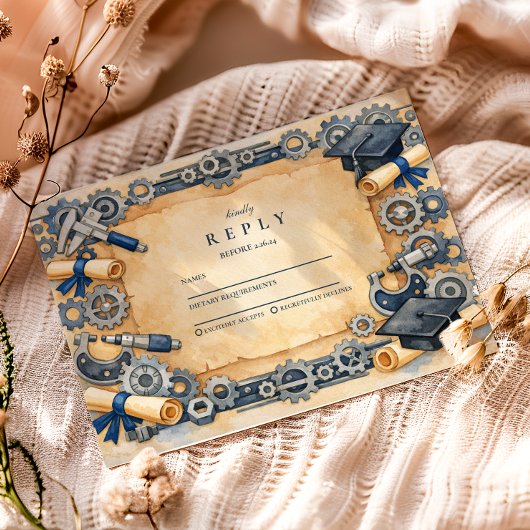 Mechanical Engineering Graduation RSVP Kaartje