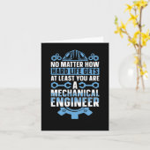 Mechanical Engineering No Hoe Hard Engineer Sticke Kaart (Gele Bloem)