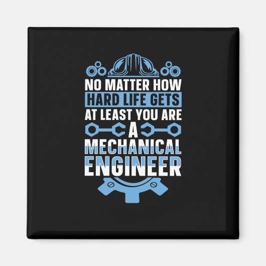 Mechanical Engineering No Hoe Hard Engineer Sticke Magneet (Voorkant)