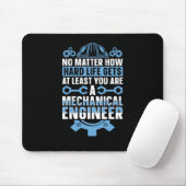 Mechanical Engineering No Hoe Hard Engineer Sticke Muismat (Met muis)