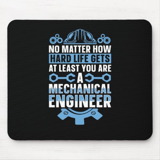 Mechanical Engineering No Hoe Hard Engineer Sticke Muismat (Voorkant)