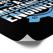 Mechanical Engineering No Hoe Hard Engineer Sticke Poster (Hoek)