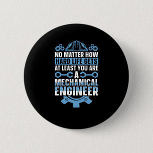 Mechanical Engineering No Hoe Hard Engineer Sticke Ronde Button 5,7 Cm