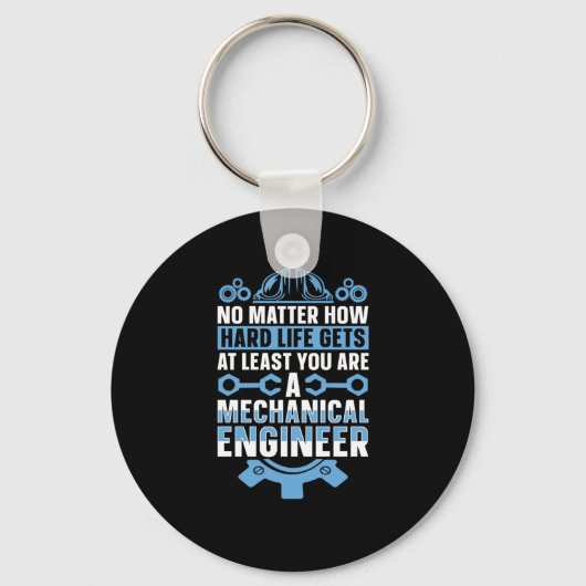 Mechanical Engineering No Hoe Hard Engineer Sticke Sleutelhanger (Voorkant)