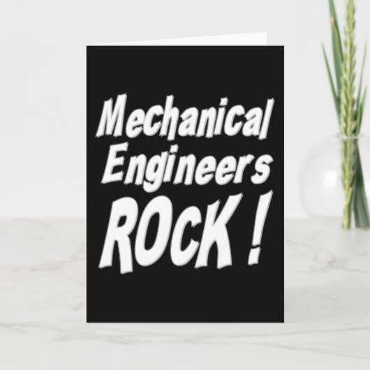 Mechanical Engineers Rock! Wenskaart Kaart (Voorkant)