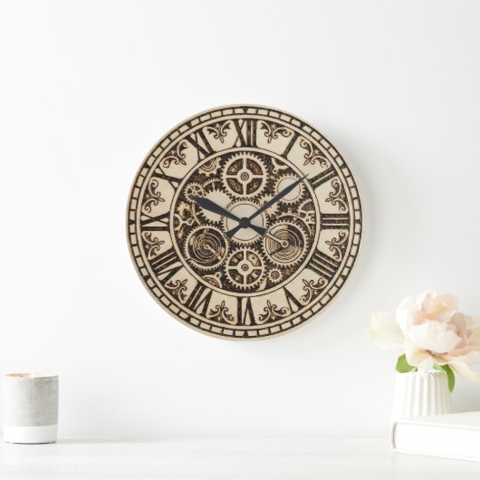 Mechanical Gears Wall Clock Grote Klok (Huis)