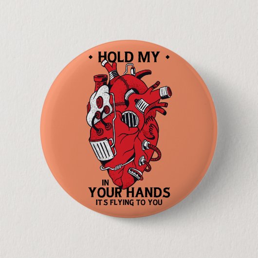 Mechanical Heart - Steampunk Design Ronde Button 5,7 Cm (Voorkant)