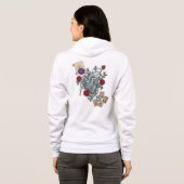 Mechanical Heart with Roses – Vintage Surreal Art Hoodie (Achterkant volledig)
