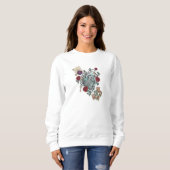 Mechanical Heart with Roses – Vintage Surreal Art Trui (Voorkant volledig)