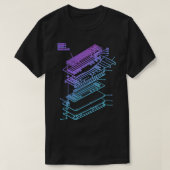 Mechanical Keyboard Patent Drawing Graphic Design T-shirt (Design voorkant)