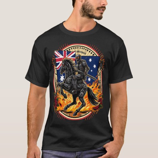 Mechanical Knight of the Australian Apocalypse T-shirt (Voorkant)