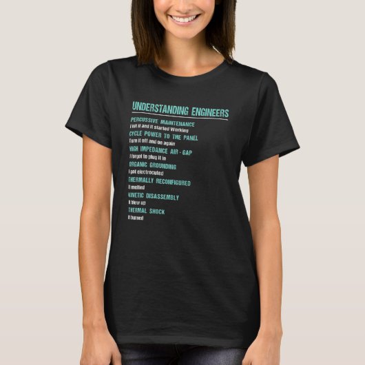 Mechanical Sarcastic Engineering Understanding En T-shirt (Voorkant)