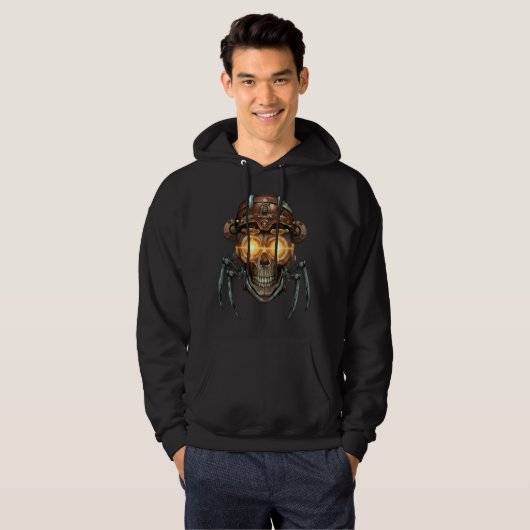 Mechanical Skull: Steampunk Hoodie (Voorkant volledig)