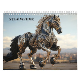 Mechanical Steampunk Stallions Kalender