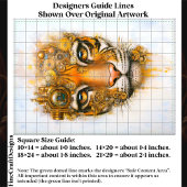 Mechanical Steampunk Tiger Face ER1L Decoupage Tissuepapier