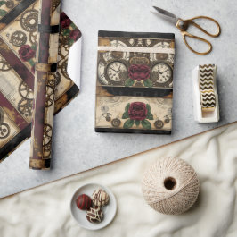 Mechanical Steampunk Wrapping Paper Cadeaupapier