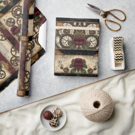 Mechanical Steampunk Wrapping Paper Cadeaupapier (Crafts)