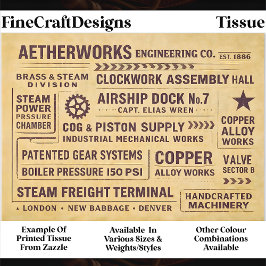 Mechanical Works Factory Typography FA6 Decoupage Tissuepapier