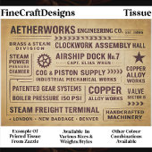 Mechanical Works Factory Typography FA7 Decoupage Tissuepapier