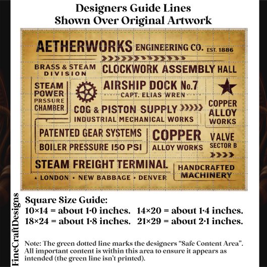 Mechanical Works Factory Typography FA7 Decoupage Tissuepapier