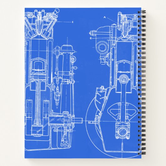 Mechanichal Drawing Blueprint Engineering Notitieboek (Achterkant)