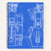 Mechanichal Drawing Blueprint Engineering Notitieboek (Voorkant)