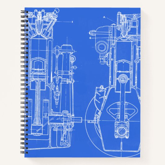 Mechanichal Drawing Blueprint Engineering Notitieboek (Voorkant)
