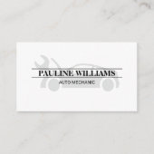 Mechanicien | Ingenieur | Auto Fix Logo Visitekaartje (Voorkant)