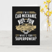 Mechanics Auto Mechanic Superpower Grappig cadeau  Kaart (Gele Bloem)