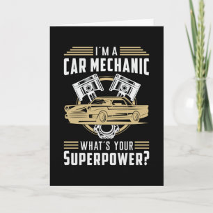 Mechanics Auto Mechanic Superpower Grappig cadeau Kaart