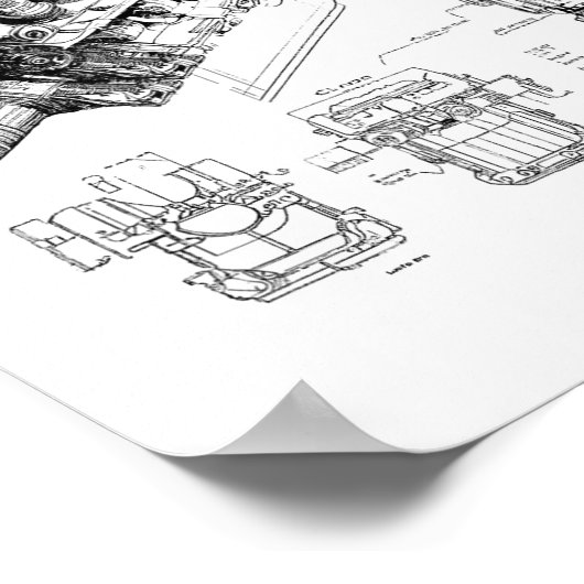 Mechanics Car Enthusiast Men Engine Eces Poster (Hoek)