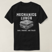 Mechanics Lunch Ham Cheese And 10W30 Funny Hot Rod T-shirt (Design voorkant)