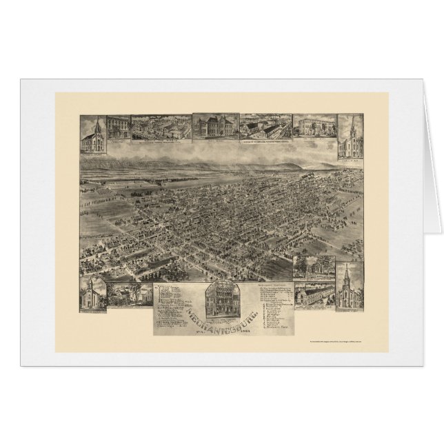 Mechanicsburg, PA Panoramic Map - 1903 (Voorkant Horizontaal)