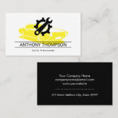 Mechanicus | Ingenieur | Sleutel Tandwiel Logo Visitekaartje (Voorkant / Achterkant)