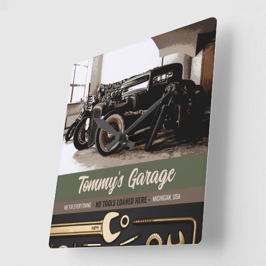 Mechanisch aangepaste motorfiets vierkante klok (Hoek)