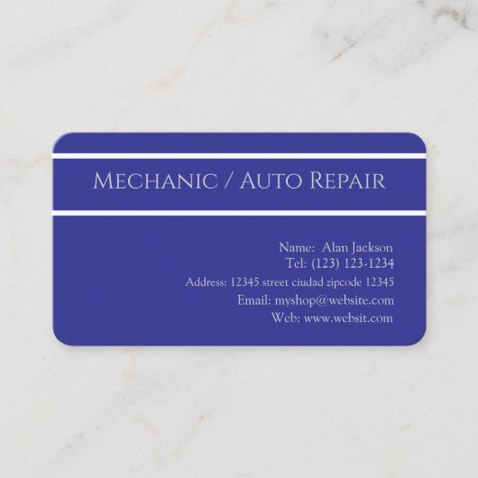 \Mechanisch / Auto Repair Visitekaartje bewerkbaar (Voorkant)
