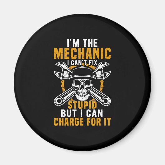 Mechanisch ben ik het middel dat ik niet kan beves magneet (Voorkant)