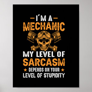 Mechanisch ben ik in Niveau Mechanic Poster