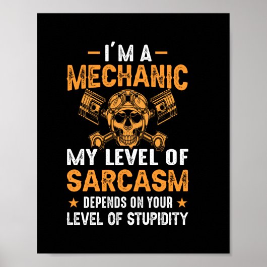 Mechanisch ben ik in Niveau Mechanic Poster (Voorkant)
