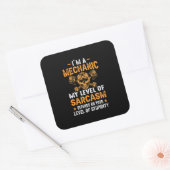 Mechanisch ben ik in Niveau Mechanic Vierkante Sticker (Envelop)