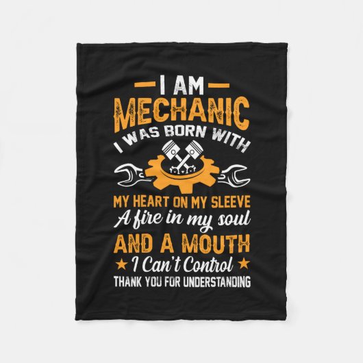 Mechanisch ben ik mechanisch fleece deken (Voorkant)