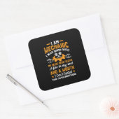 Mechanisch ben ik mechanisch vierkante sticker (Envelop)