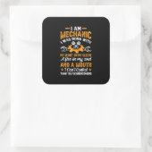 Mechanisch ben ik mechanisch vierkante sticker (Tas)