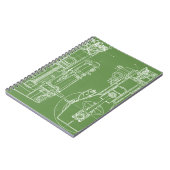 MECHANISCH  BLUEPRINT WHITE CUSTOM NOTITIEBOEK (Linkerzijde)