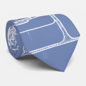 MECHANISCH BLUEPRINT WHITE CUSTOM STROPDAS (Opgerold)