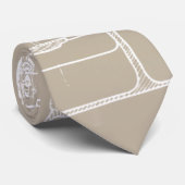 MECHANISCH BLUEPRINT WHITE CUSTOM STROPDAS (Opgerold)