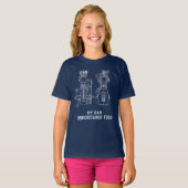 MECHANISCH  BLUEPRINT WHITE CUSTOM T-SHIRT (Voorkant volledig)