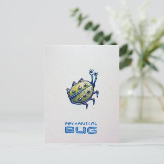 Mechanisch briefkaart (Staand voorkant)