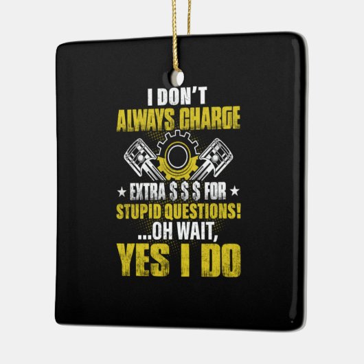 Mechanisch dat ik niet altijd mechanisch oplaadbaa keramisch ornament (Links)