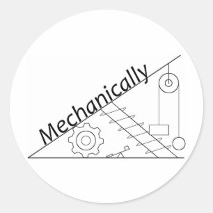 mechanisch geneigd ronde sticker